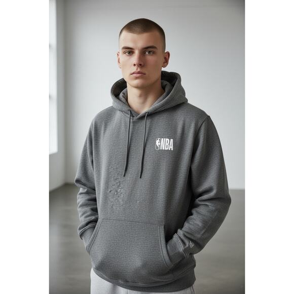 NBA Other - NBA National Basketball Association Hoodie Gray Graphic Medium NWT